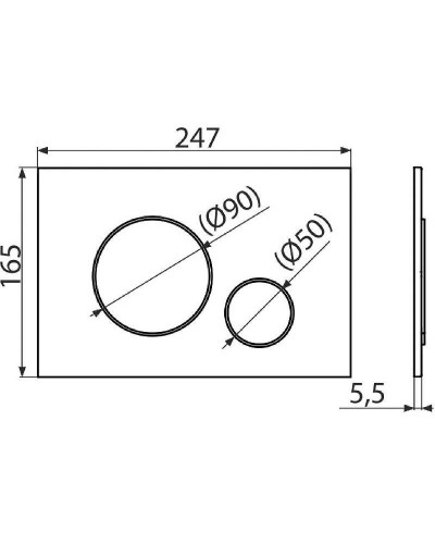 Клавиша смыва Alcaplast M678 Черная матовая