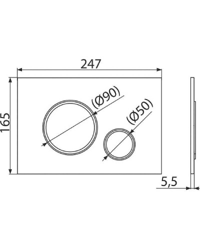 Клавиша смыва Alcaplast M770 Белая Хром