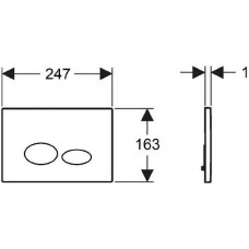 Клавиша смыва Creavit Drop GP2003.00 Хром матовая