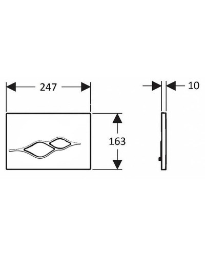 Клавиша смыва Creavit Ufo GP1002.02 Черная глянец