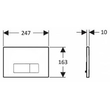 Клавиша смыва Creavit Arc GP8002.05 Базальт
