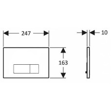 Клавиша смыва Creavit Arc GP8001.00 Белая