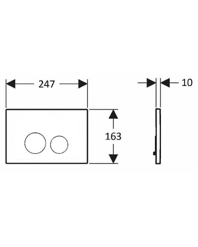 Клавиша смыва Creavit Terra GP9002.00 Серая матовая