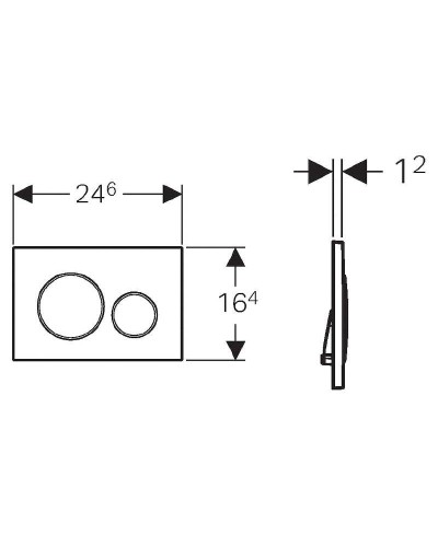 Клавиша смыва Geberit Sigma 20 115.882.DW.1 Черный глянец