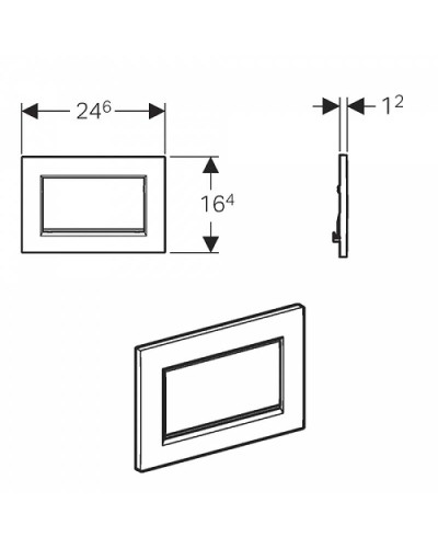 Клавиша смыва Geberit Sigma 30 115.893.KY.1 Хром глянцевый