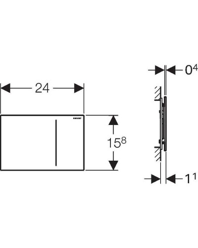 Клавиша смыва Geberit Sigma 70 115.620.SJ.1 Черное стекло