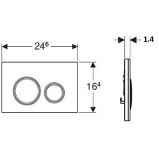 Клавиша смыва Geberit Sigma 21 115.651.SJ.1 Черная
