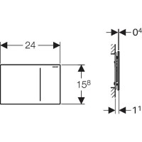 Клавиша смыва Geberit Sigma 70 115.625.SJ.1 Черная
