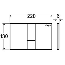 Клавиша смыва Viega Prevista Visign for Style 24 8614.1 773274 Хром матовый