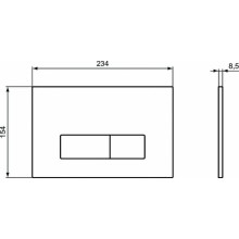 Клавиша смыва Ideal Standard Oleas P2 R0119AC Белая