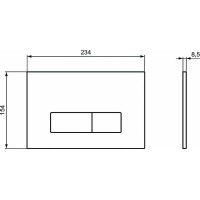 Клавиша смыва Ideal Standard Oleas P2 R0119JG Хром матовый