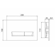 Клавиша смыва BelBagno Marmi BB009-MR-BIANCO Белая