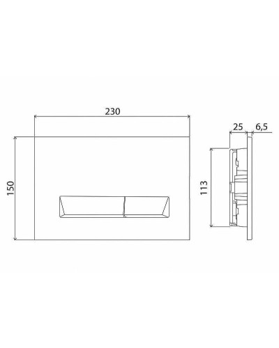 Клавиша смыва BelBagno Marmi BB011-MR-CHROME.M Хром матовый
