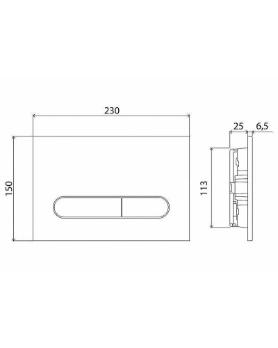 Клавиша смыва BelBagno Prospero BB007-PR-NERO.M Черная матовая