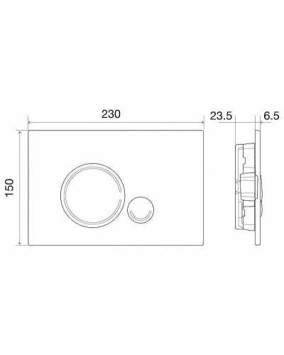 Клавиша смыва BelBagno Sfera BB017-SR-NERO.M Черная матовая