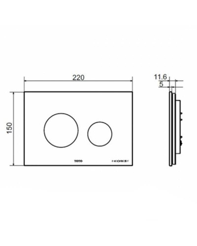 Клавиша смыва Toto SG E00022T Белая