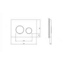 Клавиша смыва Cersanit Link 63535 Белая матовая