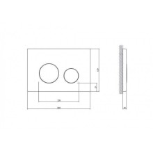 Клавиша смыва Cersanit Link 63535 Белая матовая