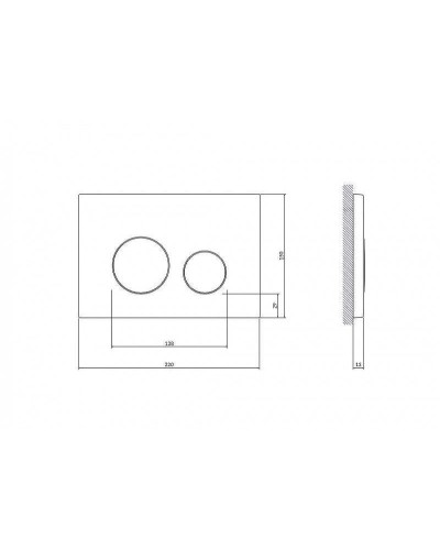 Клавиша смыва Cersanit Link 63535 Белая матовая