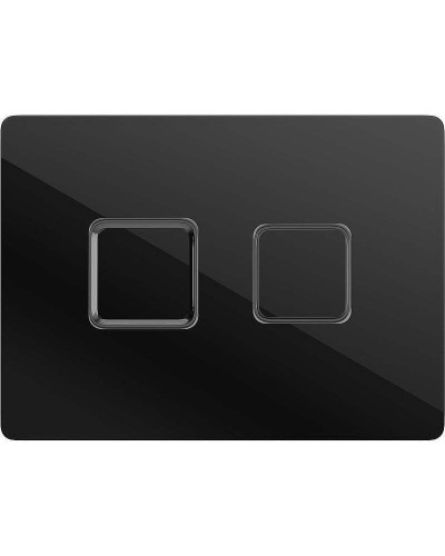 Клавиша смыва Cersanit Accento Square 63529 Черная глянцевая стекло