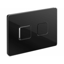 Клавиша смыва Cersanit Accento Square 63529 Черная глянцевая стекло