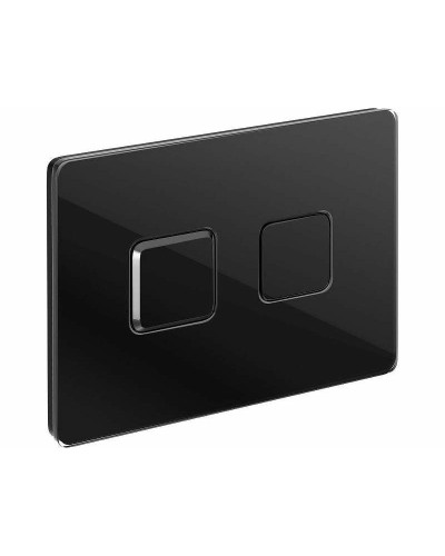 Клавиша смыва Cersanit Accento Square 63529 Черная глянцевая стекло