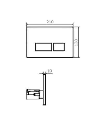 Клавиша смыва AM.PM Pro S I047001 Белая глянцевая