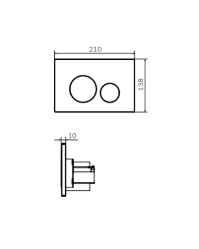 Клавиша смыва AM.PM Pro L I049001 Белая глянцевая