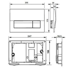Клавиша смыва Roca Active B01 8901170B0 Белая