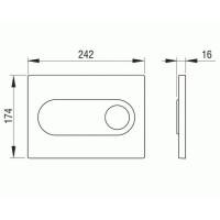 Клавиша смыва Pestan 40006363 Onyx Белая