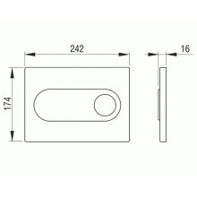 Клавиша смыва Pestan 40006363 Onyx Белая
