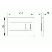 Клавиша смыва Pestan 40006366 Diamond Черная