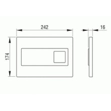 Клавиша смыва Pestan 40006366 Diamond Черная
