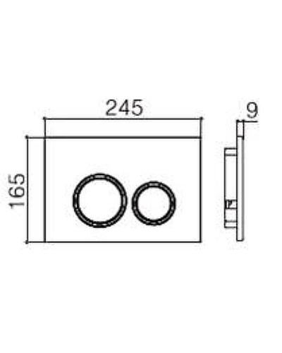 Клавиша смыва WeltWasser WW Amberg RD-BL 10000005535 Черная матовая