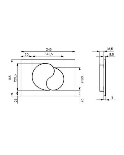 Клавиша смыва Iddis Unifix UNI02MWi77 Белая