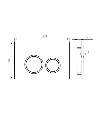 Клавиша смыва Iddis Unifix UNI03WBi77 Белая