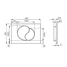 Клавиша смыва Iddis Unifix UNI02MBi77 Черная