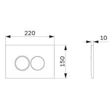 Клавиша смыва AM.PM Pro С L I070101 Белая глянцевая