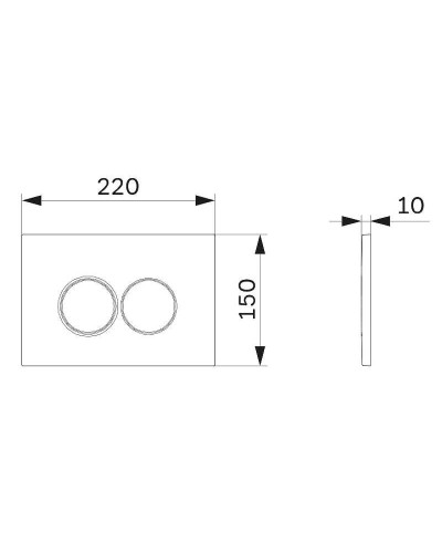 Клавиша смыва AM.PM Pro С L I070101 Белая глянцевая