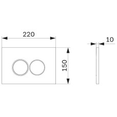 Клавиша смыва AM.PM Pro С L I070138 Черная матовая
