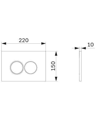 Клавиша смыва AM.PM Pro С L I070138 Черная матовая
