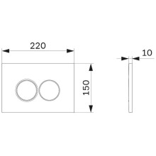 Клавиша смыва AM.PM Pro С L I070151 Хром глянцевый
