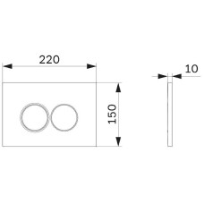 Клавиша смыва AM.PM Pro С L I070151 Хром глянцевый