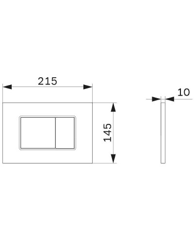Клавиша смыва AM.PM Pro С S I070201 Белая глянцевая