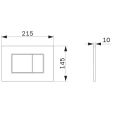 Клавиша смыва AM.PM Pro С S I070231 Хром матовый
