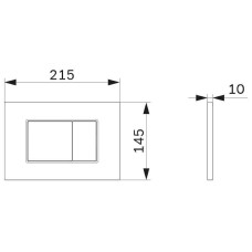 Клавиша смыва AM.PM Pro С S I070238 Черная матовая