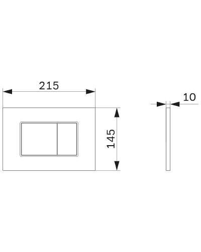 Клавиша смыва AM.PM Pro С S I070251 Хром глянцевый