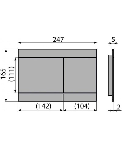 Клавиша смыва Alcaplast FUN-BLACK Черная матовая