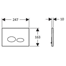 Клавиша смыва Creavit Terra GP9002.01 Черная матовая