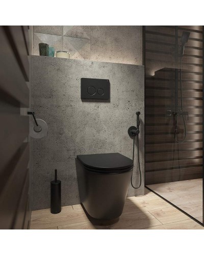 Клавиша смыва Iddis Unisteel UNS01MBi77 Черная матовая